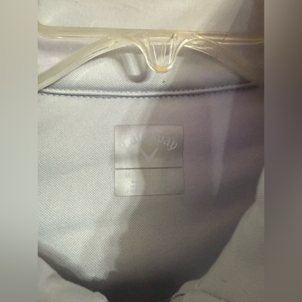Callaway Gray Men's Quarter Zip UV 50 Sun Protection Pullover Medium M - Picture 3 of 4